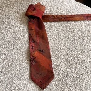 Elegant Abstract Red Tie